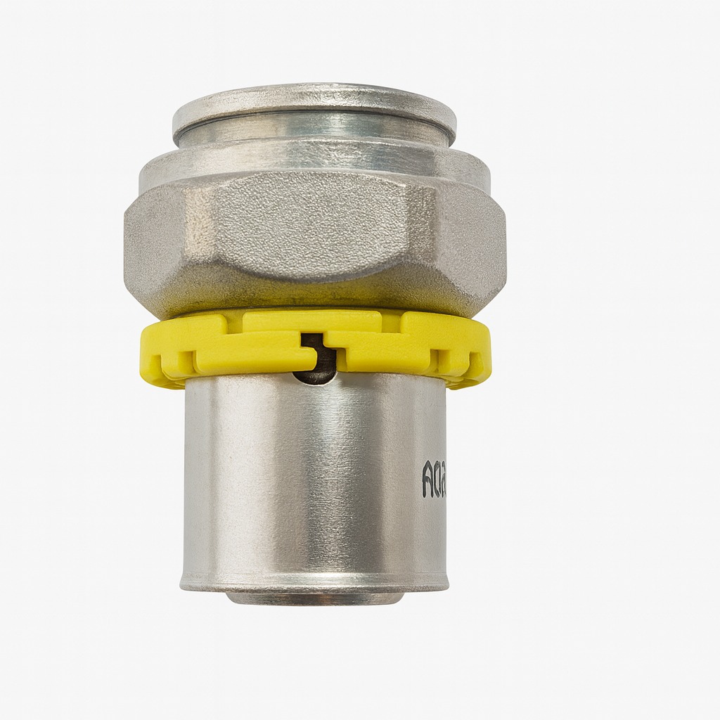 RACCORDO MULTISTRATO GAS A PINZARE DADO LIBERO CON GUARNIZIONE PIANA 26X1" F