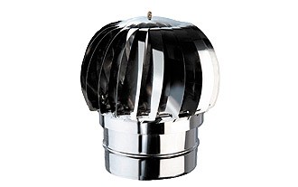 CAPPELLO GIREVOLE BASE TONDA DA 200 INOX CAMINI