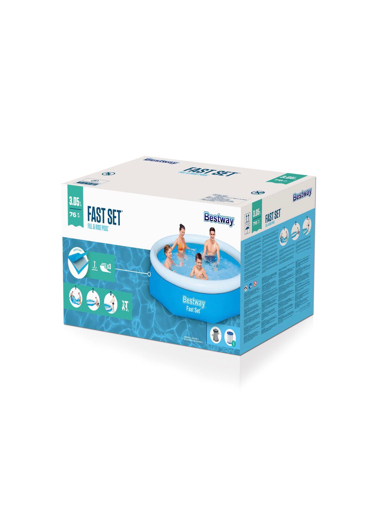 PISCINA BESTWAY AUTOPORTANTE 3800LT 305X76CM - immagine 4