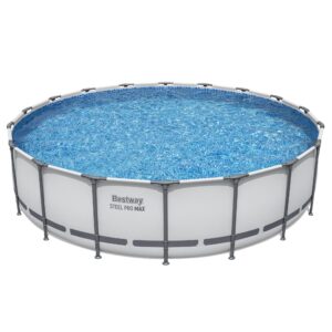 PISCINA BESTWAY STEEL PRO FRAME  549X122 CM TONDA GRIGIO CHIARO