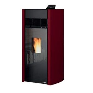 PALAZZATTI STUFA A PELLET ECOFIRE BIANCA 12 PRO3 LUX LC ROSSA