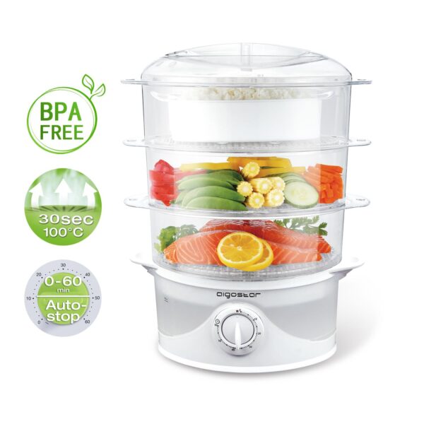 Aigostar Fitfoodie – Vaporiera con Timer (500306)