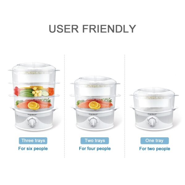 Aigostar Fitfoodie – Vaporiera con Timer (500306) - immagine 2