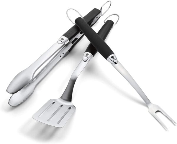 KIT 3 ACCESSORI INOX PER BBQ