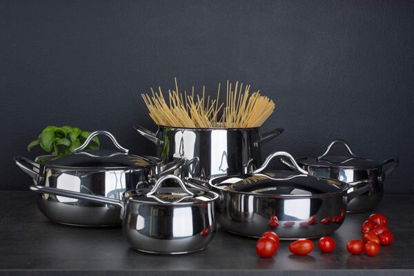 Barazzoni Sapore Italiano 11 Pezzi Batteria, Acciaio Inox 18/10