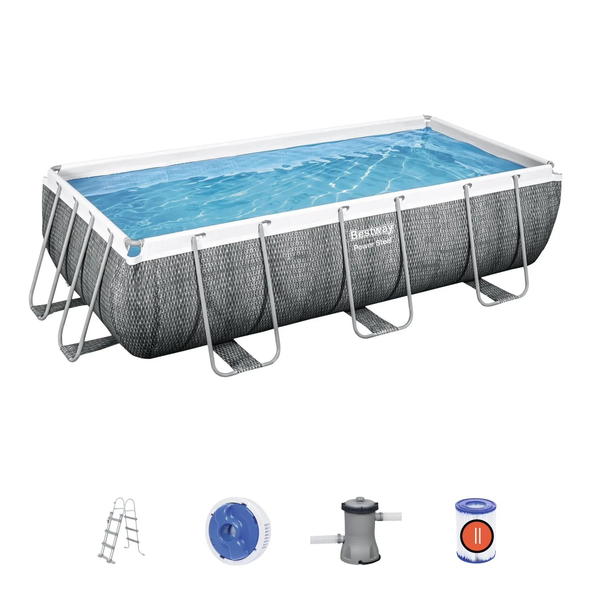 PISCINA BESTWAY RETTANGOLARE RATAN 404X201X100 - immagine 3