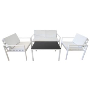 SALOTTO SET 4PZ ALLUMINIO WIN BIANCO FDM-WF-001