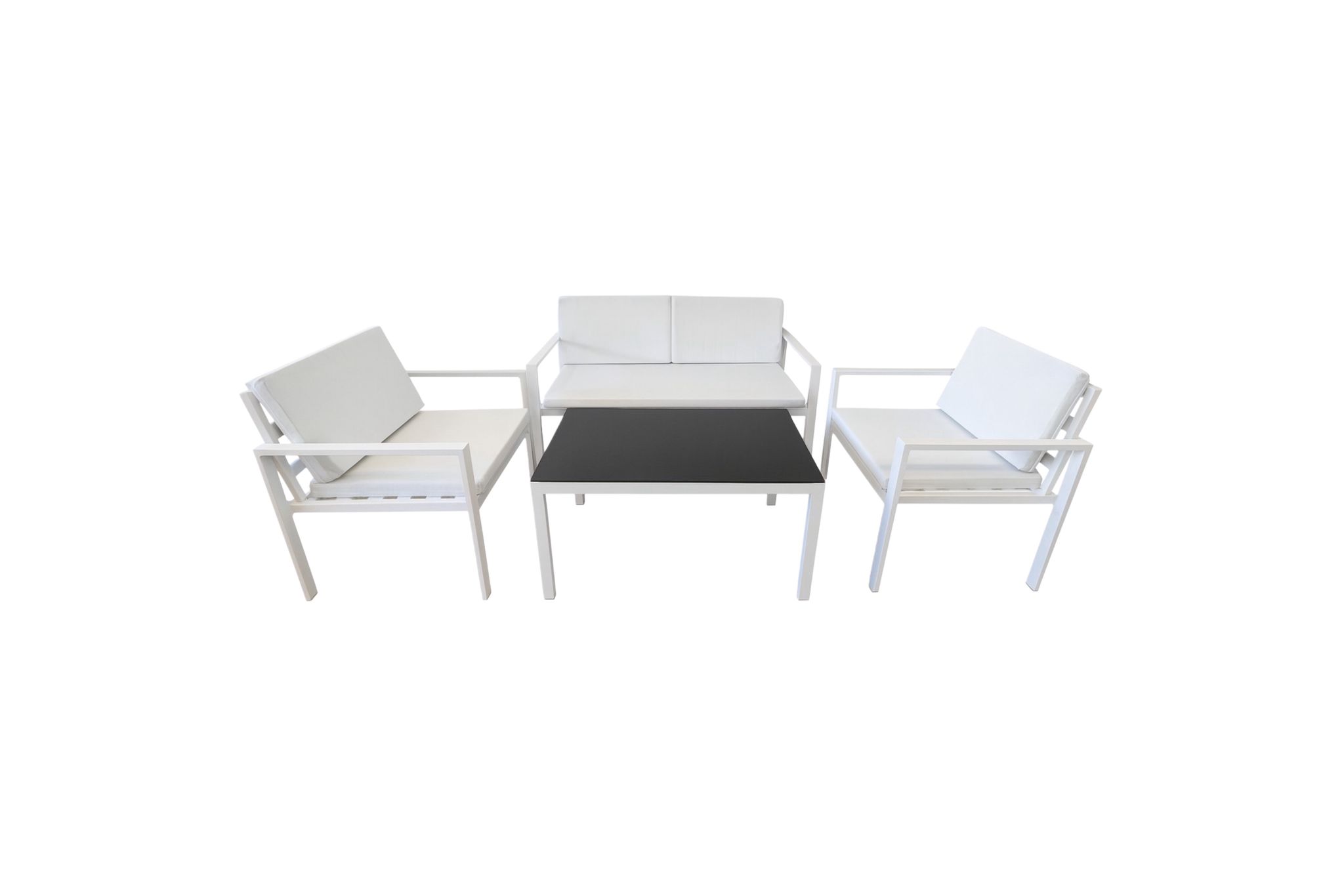 SALOTTO SET 4PZ ALLUMINIO WIN BIANCO FDM-WF-001