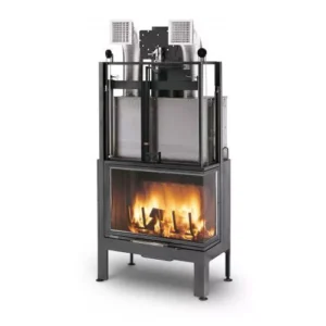 Palazzetti Caminetto a legna Monoblocco 78 Easy Line Sinistro aria + O2Ring aria