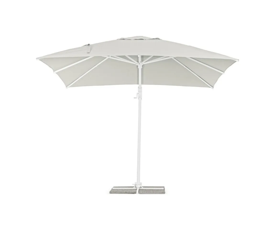 BIZZOTTO OMBRELLONE BRACCIO EDEN 3X3 BIANCO NATURALE - immagine 2