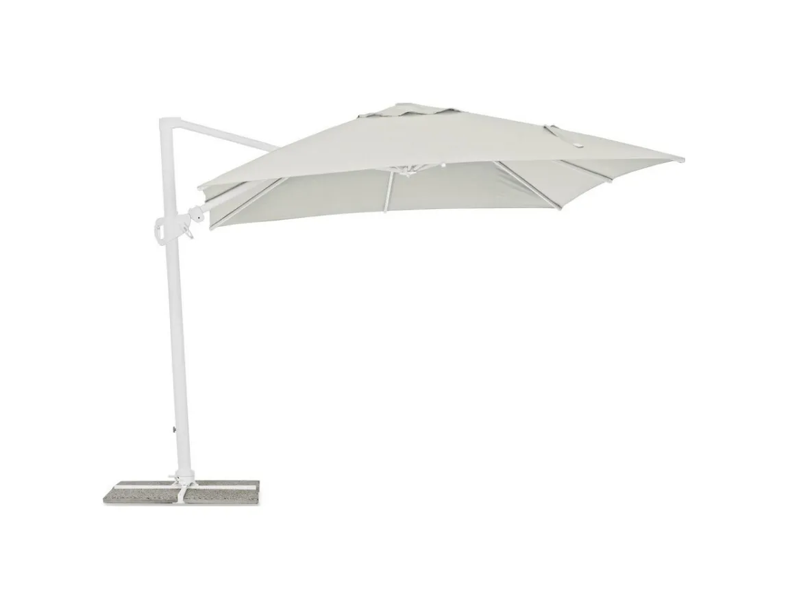 BIZZOTTO OMBRELLONE BRACCIO EDEN 3X3 BIANCO NATURALE - immagine 3
