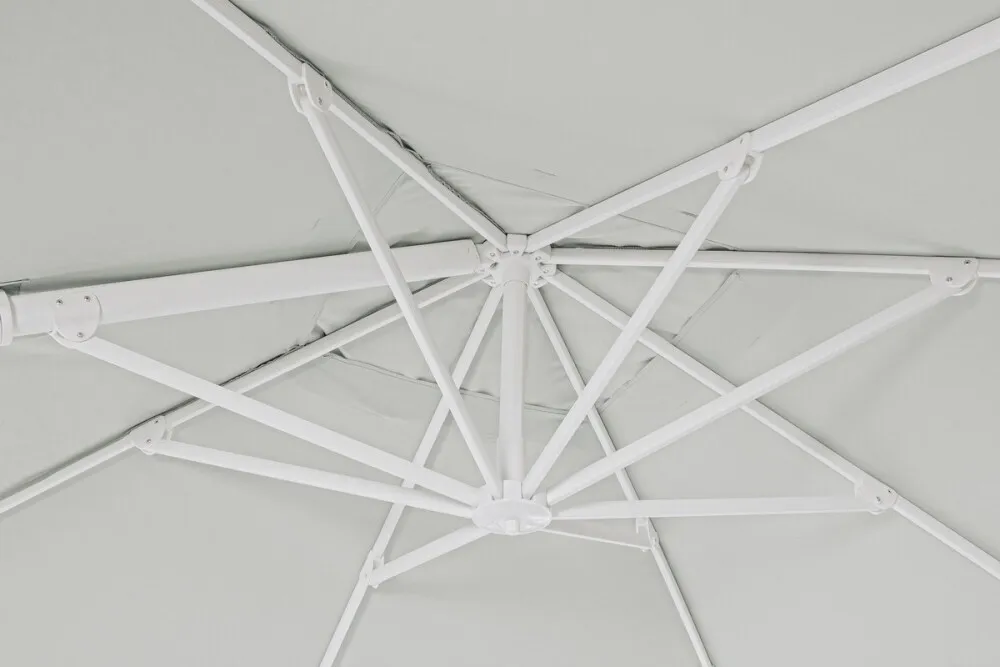 BIZZOTTO OMBRELLONE BRACCIO EDEN 3X3 BIANCO NATURALE - immagine 4