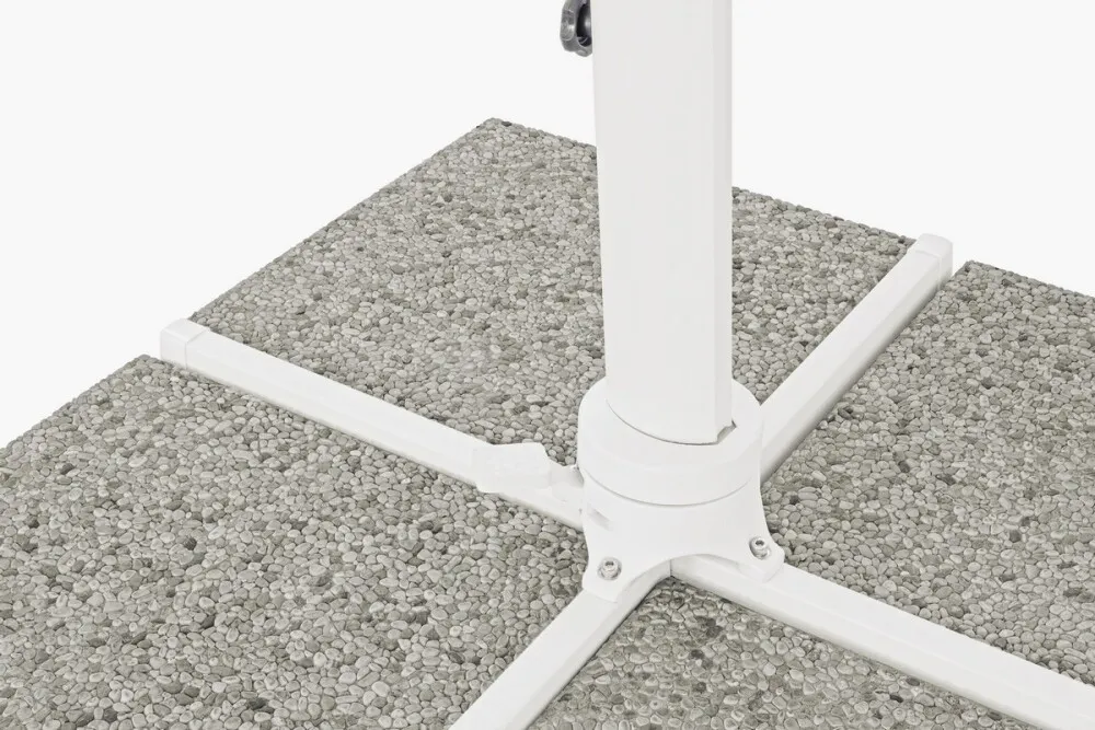 BIZZOTTO OMBRELLONE BRACCIO EDEN 3X3 BIANCO NATURALE - immagine 6