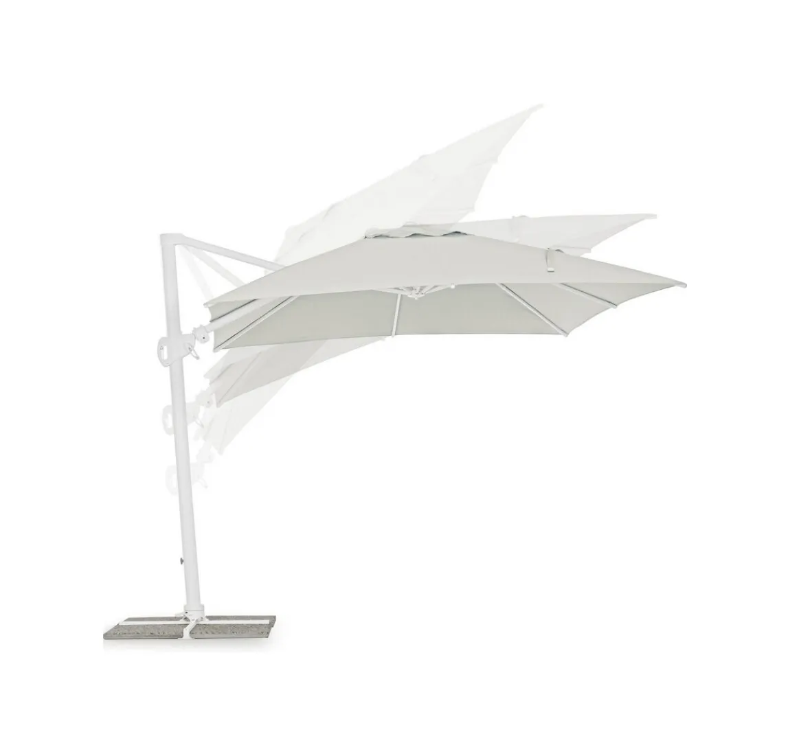 BIZZOTTO OMBRELLONE BRACCIO EDEN 3X3 BIANCO NATURALE - immagine 9