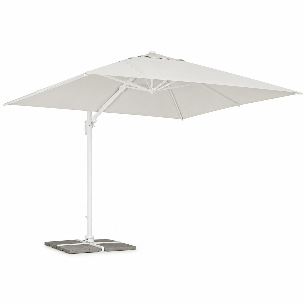 BIZZOTTO OMBRELLONE BRACCIO EDEN 3X3 BIANCO NATURALE