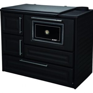 cucina blinky a legna con forno rita smaltata nera 1