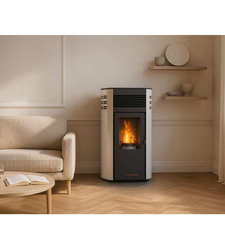 VULCANIA STUFA A PELLET LINDA 10,8 kw BIANCO - immagine 2