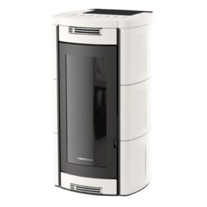 MORETTI TERMOSTUFA A PELLET AQUA GLASS ALADINO BIANCO 22 Kw