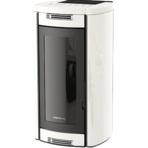 MORETTI TERMOSTUFA A PELLET AQUA GLASS ALADINO BIANCO 22 Kw