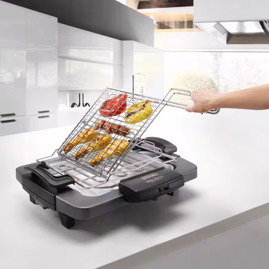 DELONGHI BARBECUE BISTECCHIERA ELETTRICA GRIGIA 1900 W COD. BQ60.X - immagine 2