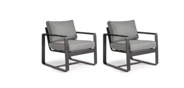 BIZZOTTO SET 2 POLTRONE CON CUSCINI MERRIGAN ANTRACITE YK13 0663109