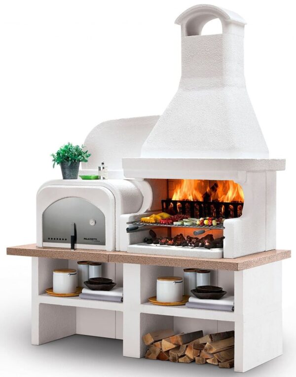 Palazzetti Garden Barbecue a legna con forno MALIBU' 2 forno a Sinistra grezzo