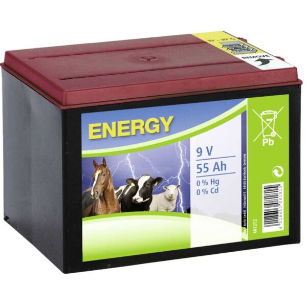 BATTERIA 9 V 55 Ah PER ELETTRIFICATORE  RECINZIONI ANIMALI