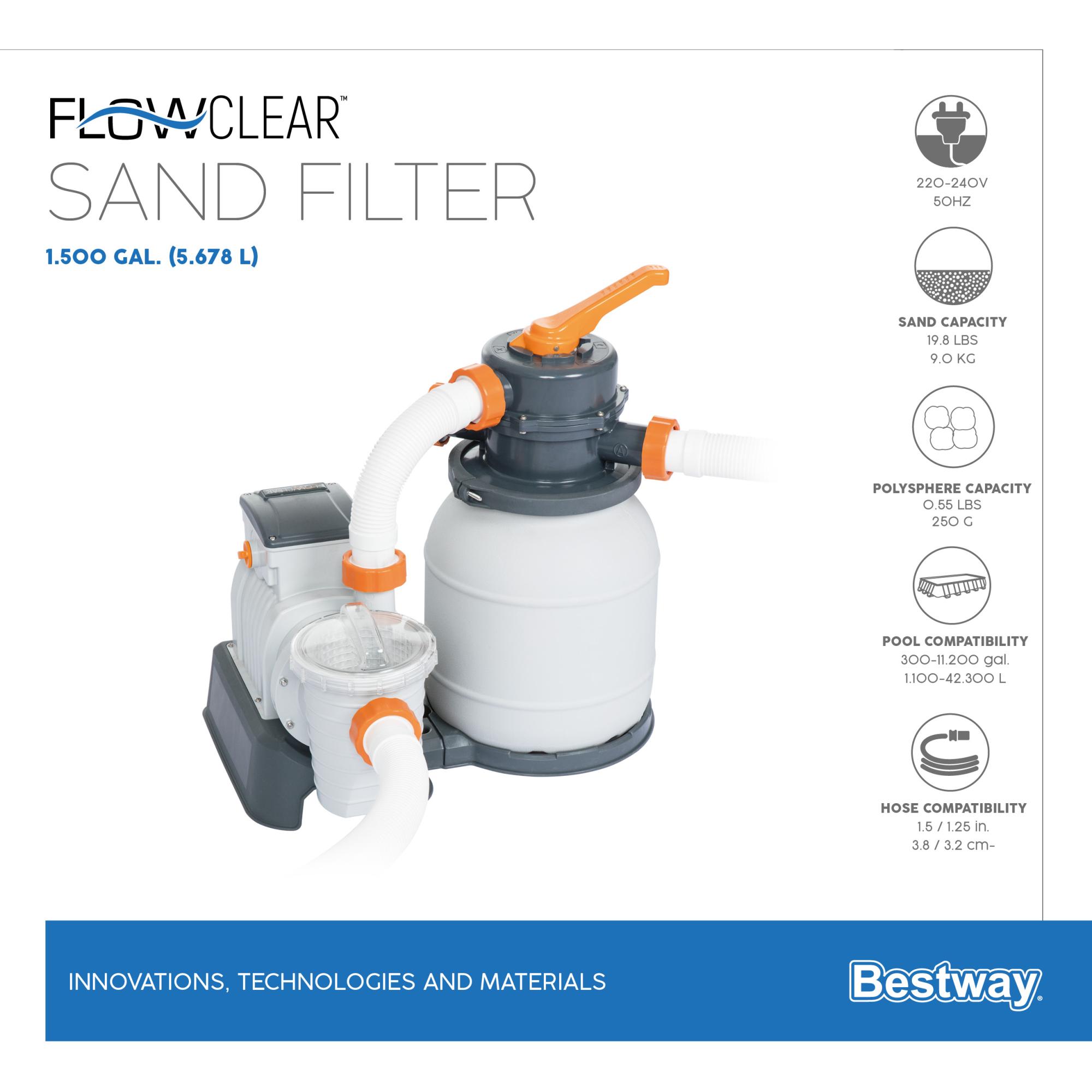 POMPA FILTRO A SABBIA PER PISCINA 5.678 LT/H BESTWAY - immagine 6