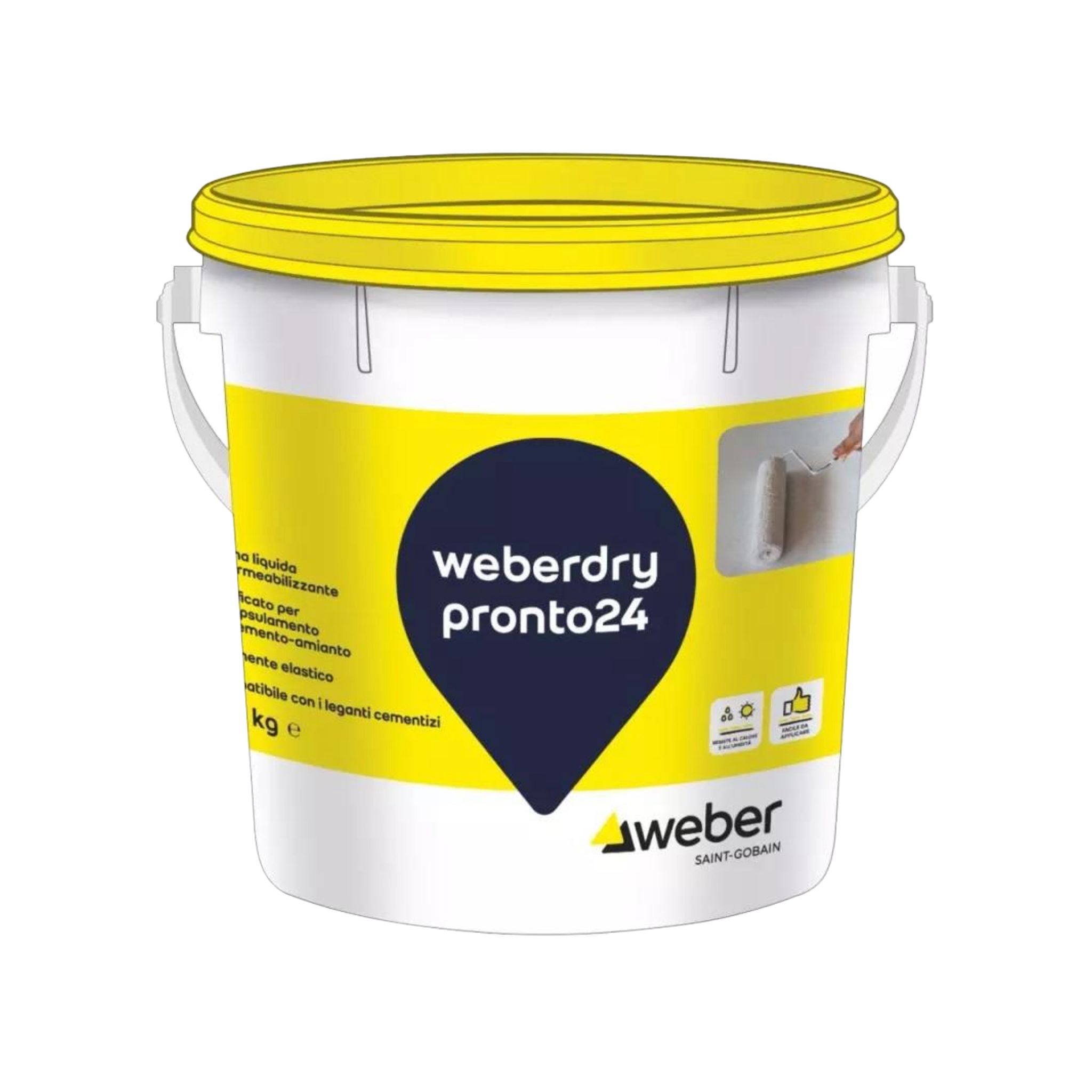 WEBERDRY PRONTO 24 Kg 20 Bianco Guaina liquida impermeabilizzante
