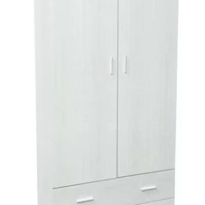 ARMADIO 2 ANTE + 2 CASSETTI 80X52X190H BIANCO ALPE MK-SPACE-80-BA