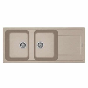 Elleci Life 500 Lavello Incasso 2 vasche 116×50 Granitek Avena LG250051