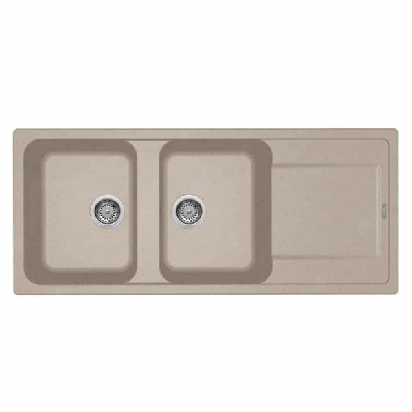 Elleci Life 500 Lavello Incasso 2 vasche 116×50 Granitek Avena LG250051