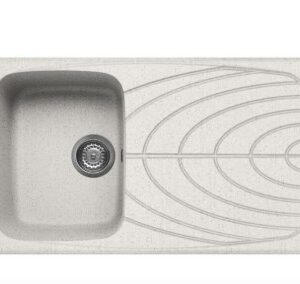 Elleci Lavello 1 Vasca+Gocciolatoio MASTER 400 BIANCO PIETRA 52 LGM40052