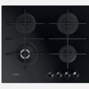 WHIRLPOOL PIANO COTTURA 4F VETRO NERO SUITE GOWL 628/NB