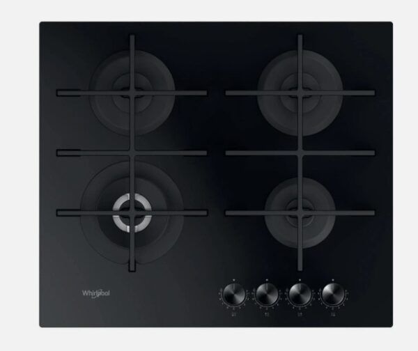 WHIRLPOOL PIANO COTTURA 4F VETRO NERO SUITE GOWL 628/NB