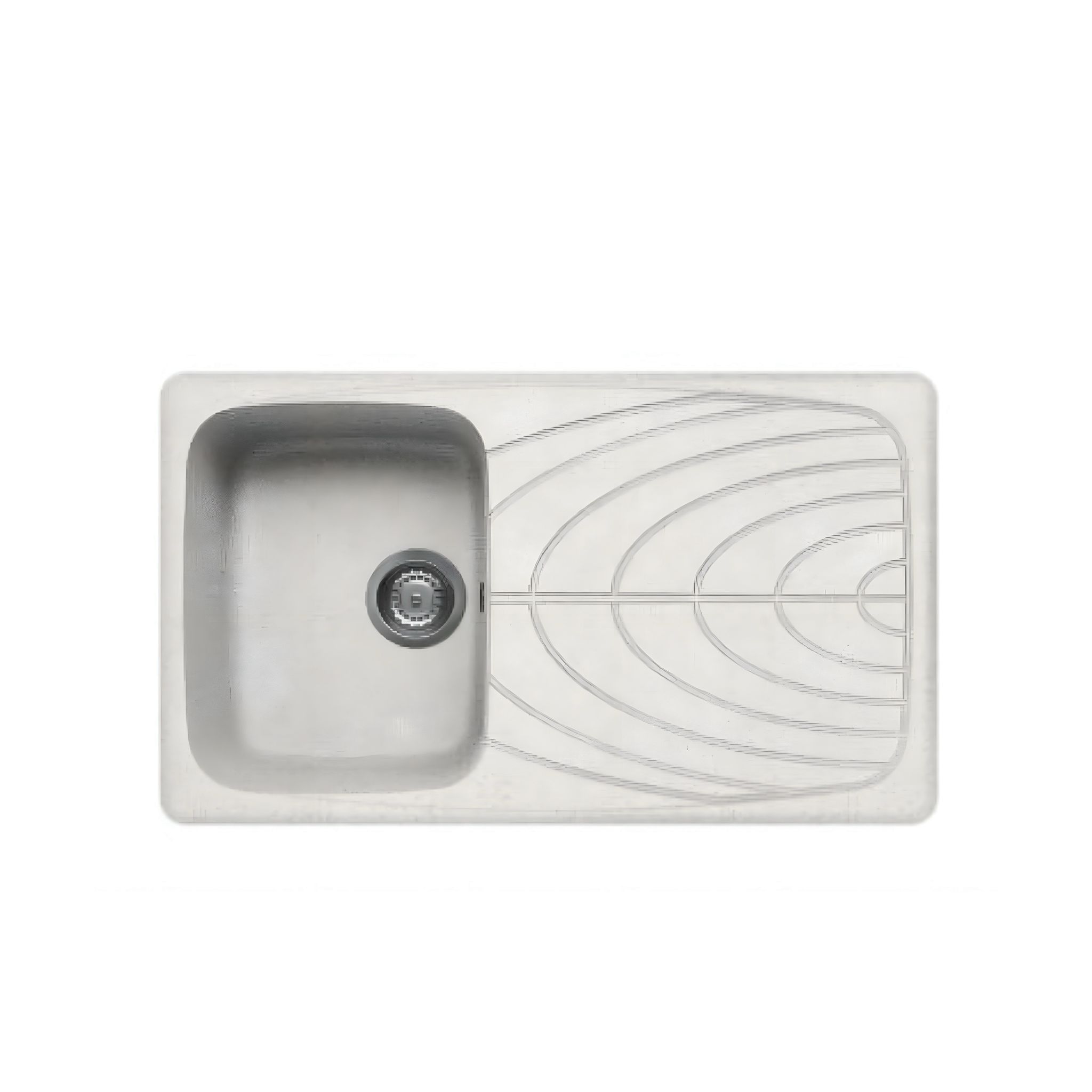 Elleci Lavello 1 Vasca+Gocciolatoio MASTER 400 BIANCO PIETRA 52 LGM40052