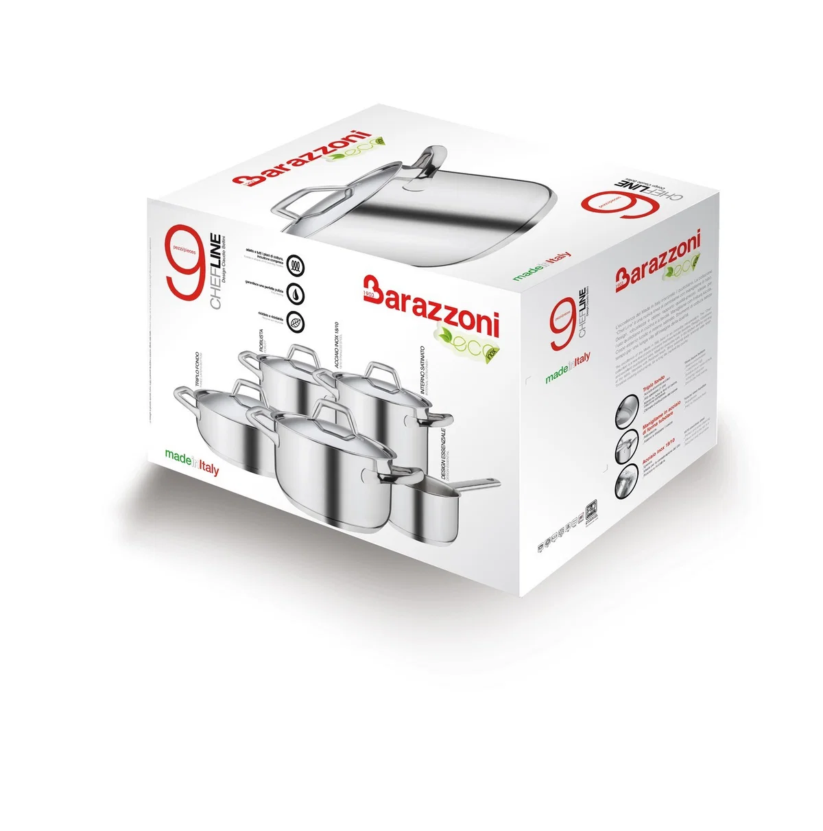 BARAZZONI BATTERIA CHEF LINE 9 PZ COD. 163909 - immagine 9