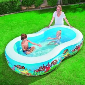 BESTWAY PISCINA GONFIABILE OVALE 2 ANELLI 544LT 262X157X46CM 54118