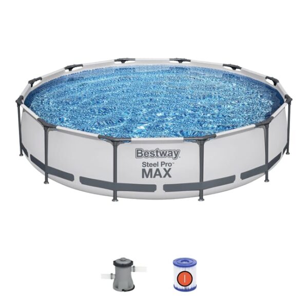 BESTWAY PISCINA STEEL PRO MAX FUORI TERRA ROTONDA 366X76CM 56416