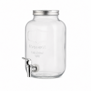DISPENSER IN VETRO 4LT RUBINETTO SILVER ART.000015