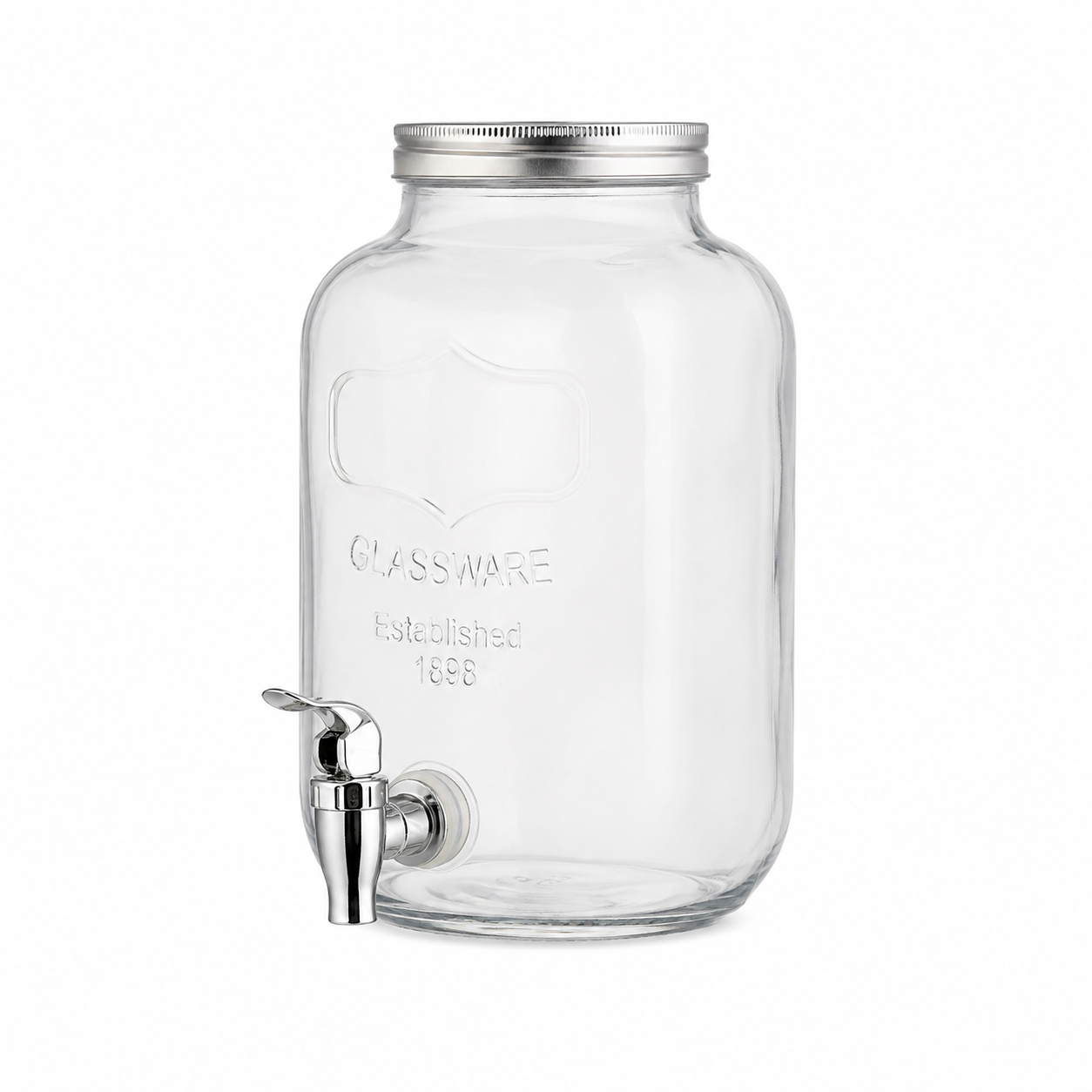 DISPENSER IN VETRO 4LT RUBINETTO SILVER ART.000015