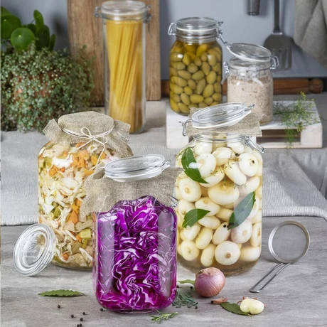 BORMIOLI VASO CON TAPPO ERMETICO IN VETRO TIPO FIDO 300CL/3 LT - immagine 2