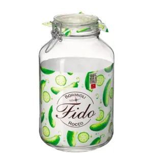 BORMIOLI VASO CON TAPPO ERMETICO IN VETRO TIPO  FIDO 400CL/4 LT COD. 790604