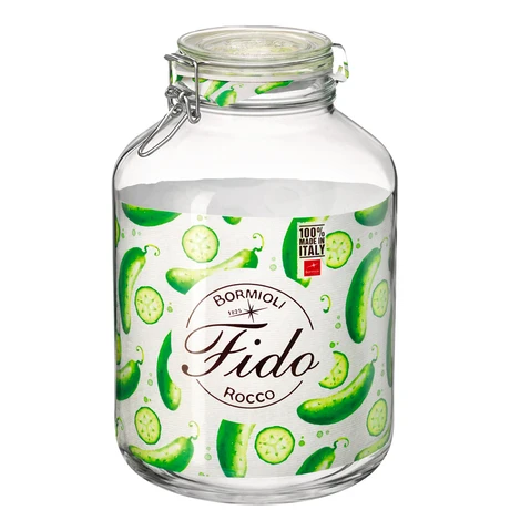 BORMIOLI VASO CON TAPPO ERMETICO IN VETRO TIPO FIDO 500CL/ 5 LT