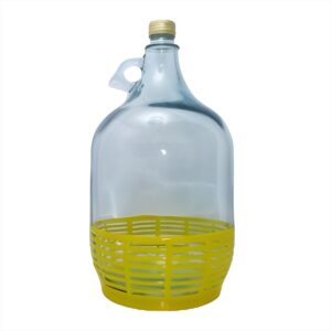 FIASCO IN VETRO 5 LT TIPO DAMA TOSCANA C/BASE IN PLASTICA