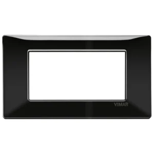 PLACCA 4M TECNOPOLIMERO NERO OPACO VIMAR PLANA ART 14654.05