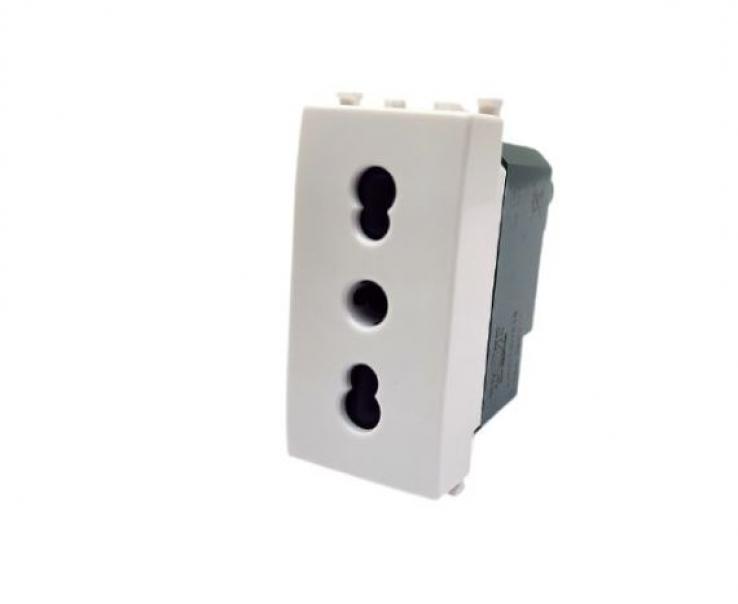 PRESA BIVALENTE 10A/16A BIANCA GEM MAPAM 618B/V