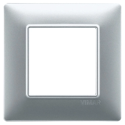 PLACCA 2M TECNOPOLIMERO ARGENTO VIMAR PLANA ART 14642.20