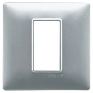 PLACCA 1M TECNOPOLIMERO ARGENTO VIMAR PLANA ART 14641.20