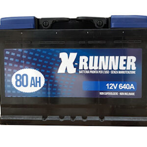 XRUNNER BATTERIA AUTO 650CCA L3 277X175XH190 MM DX 80AH